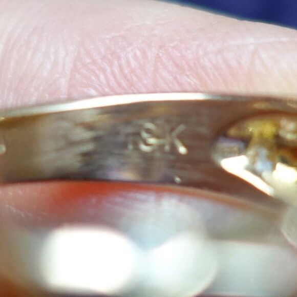 18K rose gold gypsy dome band with diamonds, moon and star cutouts - Picture 4 of 4